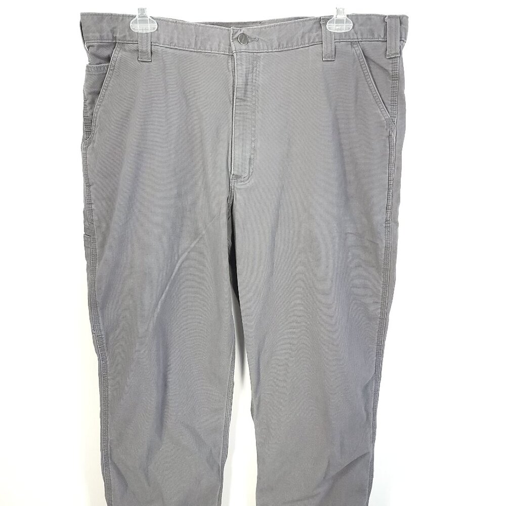 Carhartt Pants Men's 42x32 Relaxed Fit Gray Canvas Workwear 102291-039